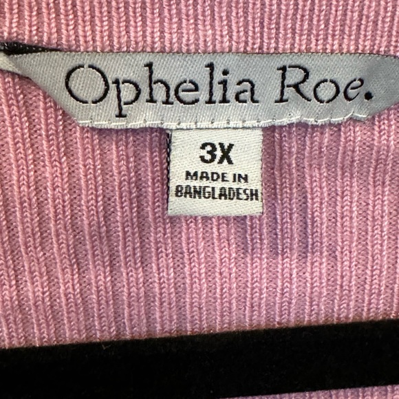 Ophelia Roe Sweater sz 3X  Dusty Rose Pink - Picture 3 of 7